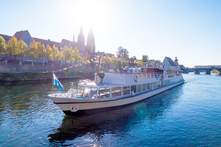 Historic Strudel Cruise under Regensburg's Stone Bridge