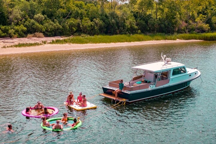 Private Charleston Harbor Cruise Aboard Kismet — Swim, History & BYOB Fun