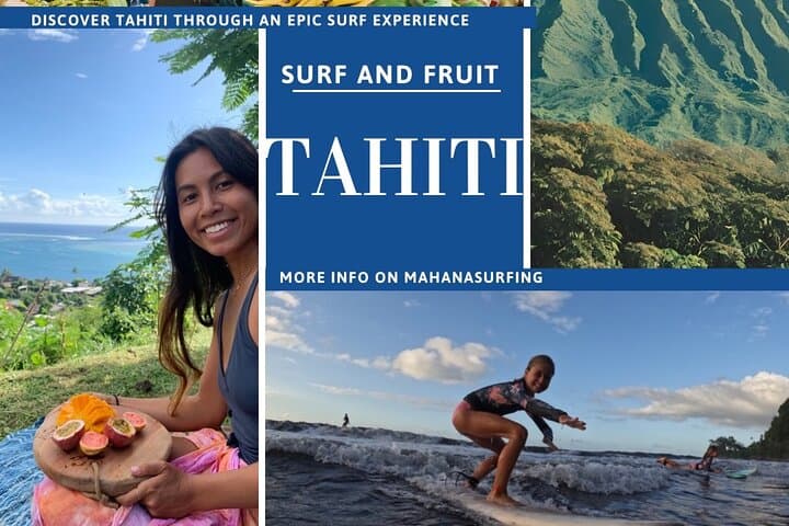 Private Ahonu Surf Lesson & Tropical Fruit Tasting in Tahiti