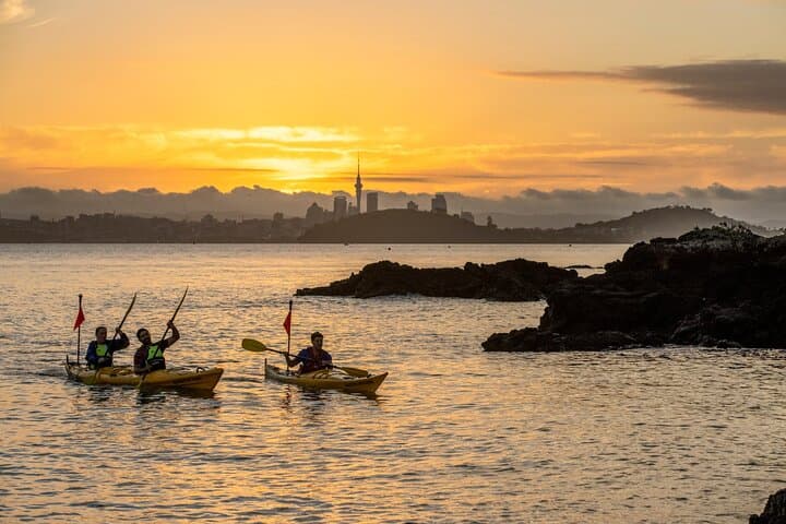 Sunset Sea Kayak to Rangitoto Island: Paddle to the Volcanic Summit & Harbour BBQ