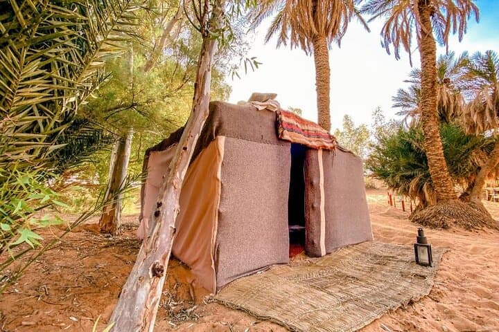 Overnight in an Authentic Merzouga Desert Oasis Camp — Camel Trek & Sandboarding