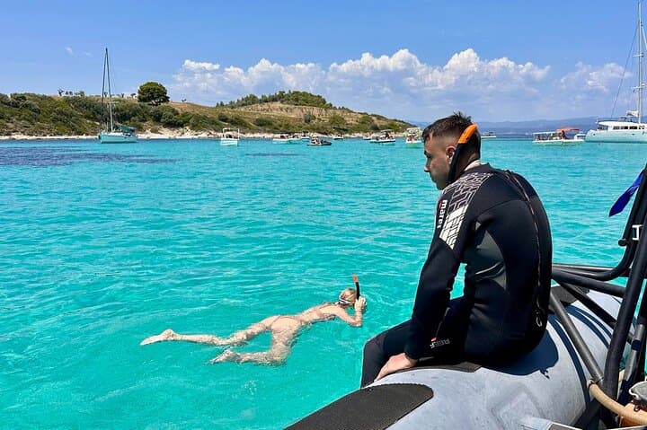 600hp Speed Boat Snorkeling to Diaporos Island, Halkidiki photo 2