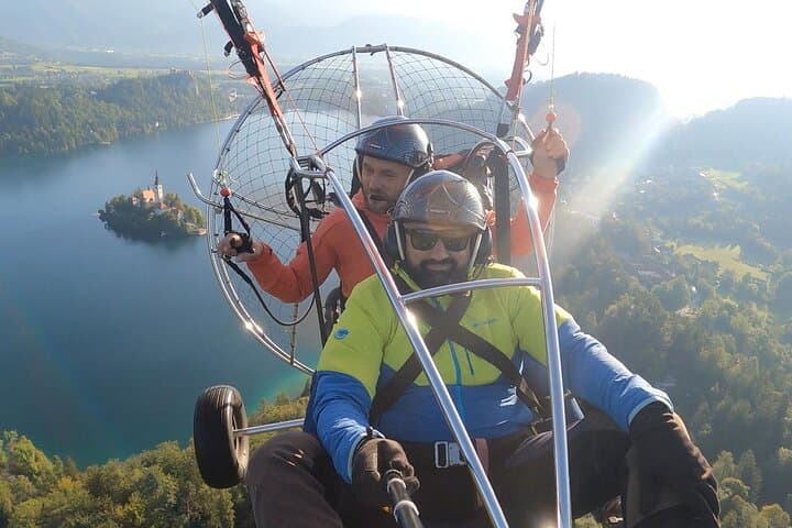 Powered Paragliding Over Lake Bled: Scenic Paramotoring Flight in Slovenia