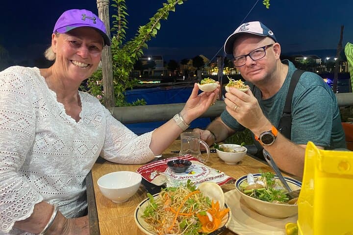 Hoi An Vespa Food Tour: Night Street-Food Ride & Thu Bon Lantern Cruise photo 4