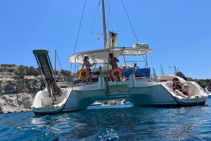 Full-Day Catamaran Cruise in Rhodes: Kallithea, Afandou & Anthony Quinn with Lunch photo 2