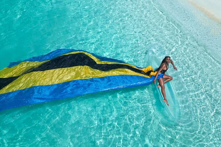 Floating Dress Clear Kayak Photoshoot at Saunders Beach, Nassau photo 2