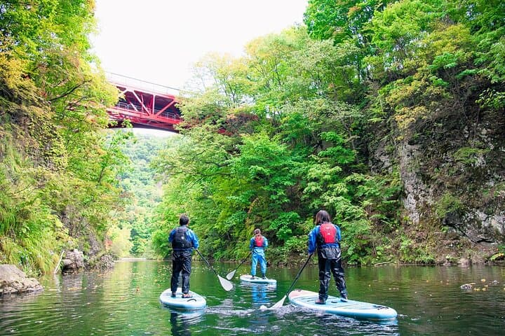 SUP on the Toyohira River: Private Paddle from Jozankei Onsen