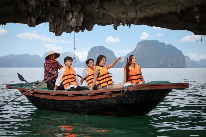 Day Cruise Through Bai Tu Long Bay — Thien Canh Son Cave & Kayaking from Hanoi