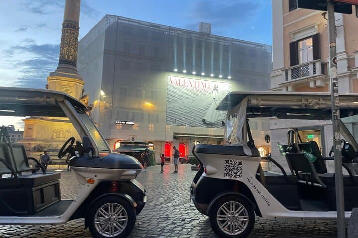 Twilight Magic: Rome Private Golf Cart Tour with Aperitivo & Sunset Views
