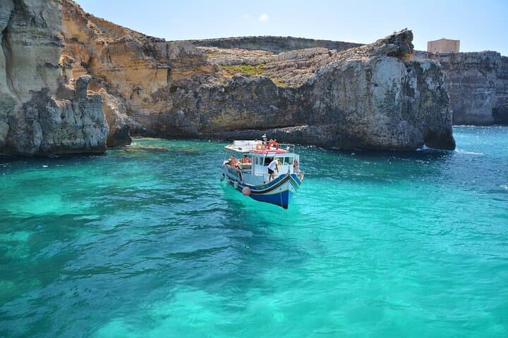 Private Catamaran to Blue Lagoon: Comino, Beaches & Bays from Valletta