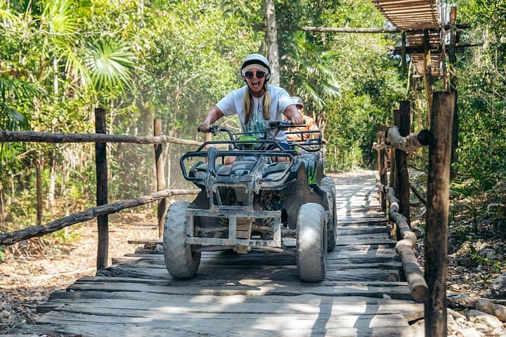 ATV, Zipline & Cenote Adventure from Cancun — Quads, Canopy Flights & Open-Cenote Swim photo 3