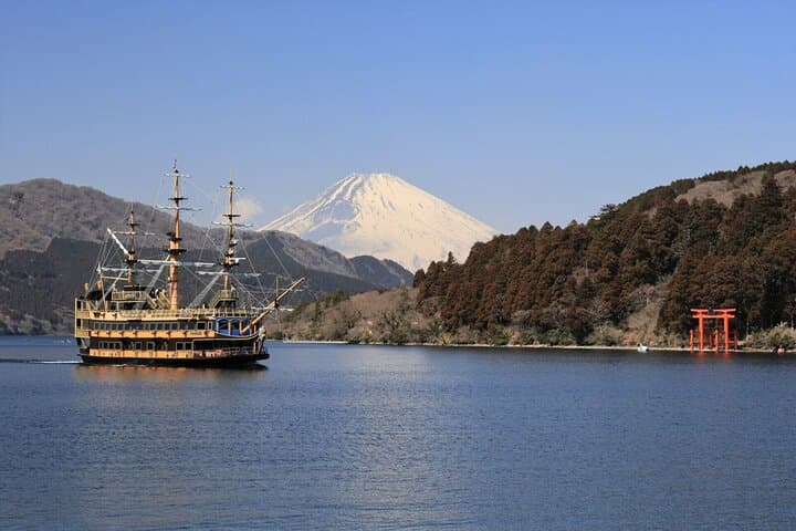 Full-Day Mount Fuji & Hakone Tour from Tokyo — Lake Ashi Cruise, Torii Gate, Open-Air Museum