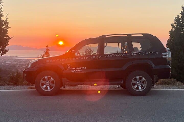 Kos 4x4 Sunset Safari Tour — Dikeos Sunset, Off‑Road Tracks & Zia Village Dinner