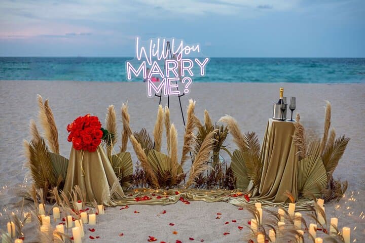 Miami Beach Night Proposal: Private Beach Marriage Proposal with Photographer photo 2