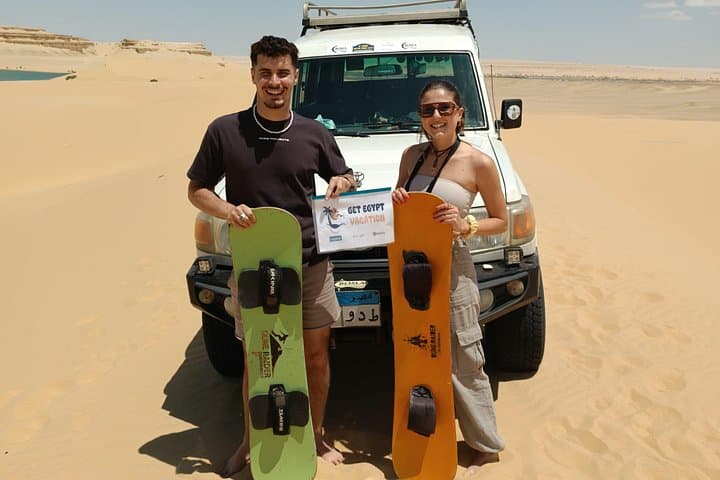 Desert Safari from Cairo: 4x4 Dune Bashing, Sandboarding & Camel Ride to Wadi El Rayan photo 4