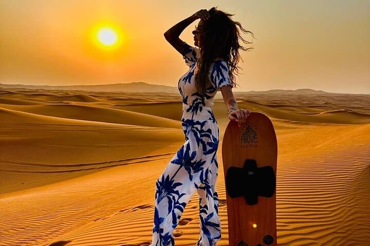Dubai Morning Desert Safari: Sunrise Camel Ride & Sandboarding Adventure