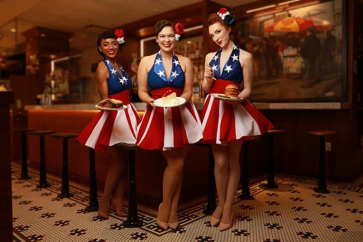 Satin Dollz Live at USA Brooklyn Deli Times Square — Dinner & Swing Show in NYC photo 1
