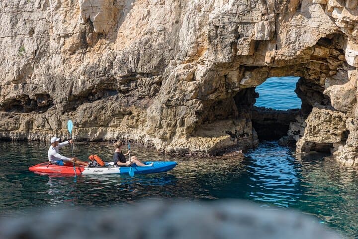 Pula Blue Cave and Cliffs Kayak Tour — Sea Caves, Snorkeling & Islands