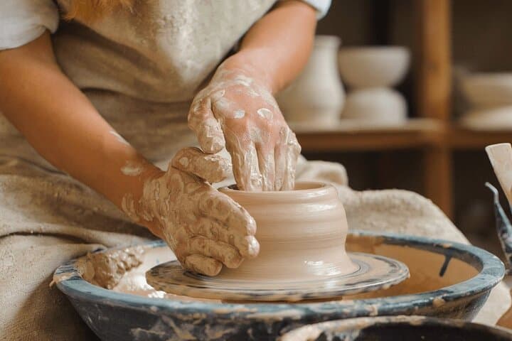 Hanoi Bat Trang Pottery Class & Train Street Private Tour — Egg Coffee and Rickshaw Ride