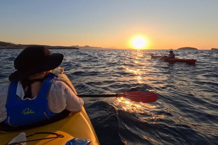 Sunset Kayak to Papafragas Cave in Milos — Semi‑Private Evening Coastal Tour photo 1