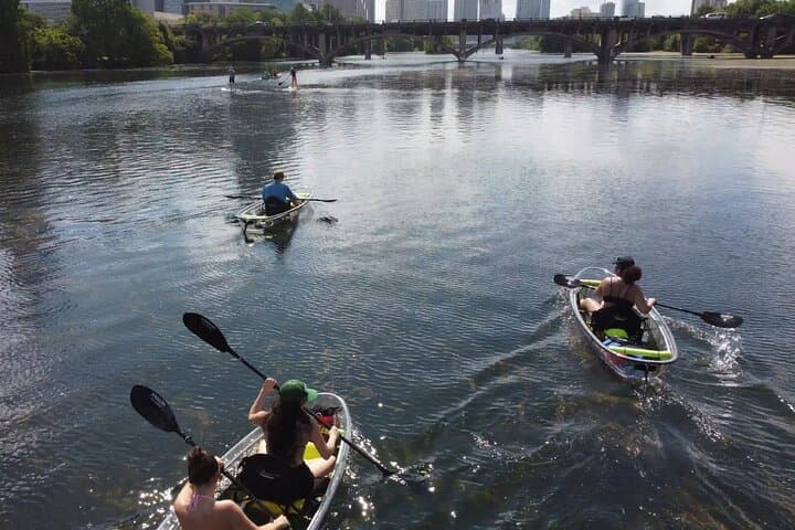 Clear Kayak Tour on Lady Bird Lake: Paddle Beneath Austin's Downtown Skyline