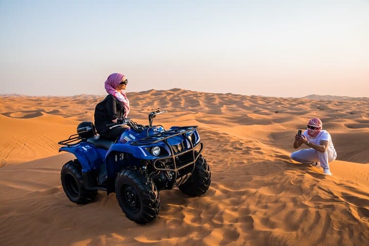 Dubai Red Dunes Quad Biking, Camel Ride & Desert BBQ Experience photo 6