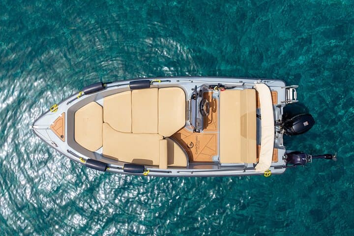 Santorini License-Free Boat Rental: Caldera, Red Beach & Private Snorkel photo 1
