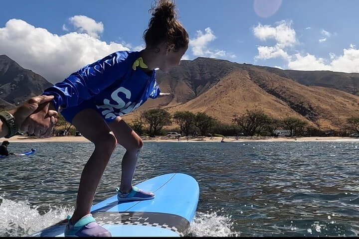 Private Family Surf Lessons at Ukumehame Beach, West Maui — Beginner-Friendly Waves photo 2