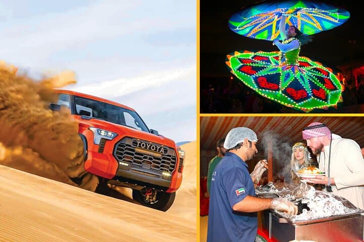 Dubai Desert Dinner at the Red Dunes — Camel Rides, Henna & Traditional Shows