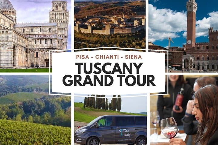 Tuscany Grand Tour: Pisa, Chianti Wine Tasting & Siena Day Trip from Florence