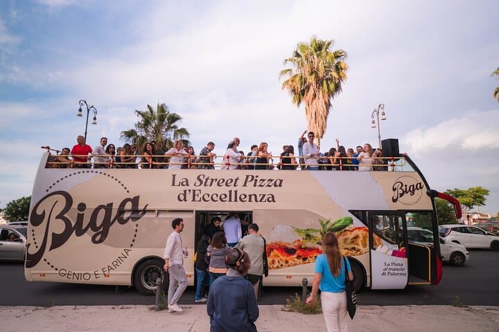 Palermo Aperitif Bus Tour: DJ Set, Street Food & Sunset Sips