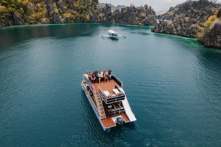 Full-Day Coron Island Hopping on a Private Double-Decker Party Boat
