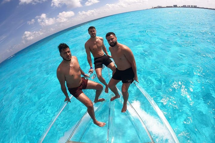 Clear Boat Tour in Nichupte Lagoon: 1-Hour Transparent Boat & Coral Reef Visit from Cancun photo 2