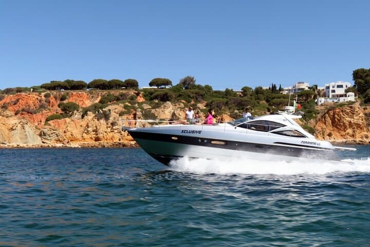 Half-Day Luxury Yacht Charter from Marina Albufeira: Private Cruise to Algarve Coves