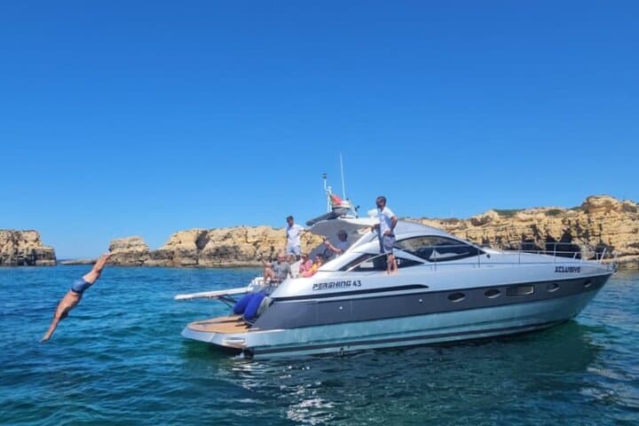 Half-Day Luxury Yacht Charter from Marina Albufeira: Private Cruise to Algarve Coves photo 4
