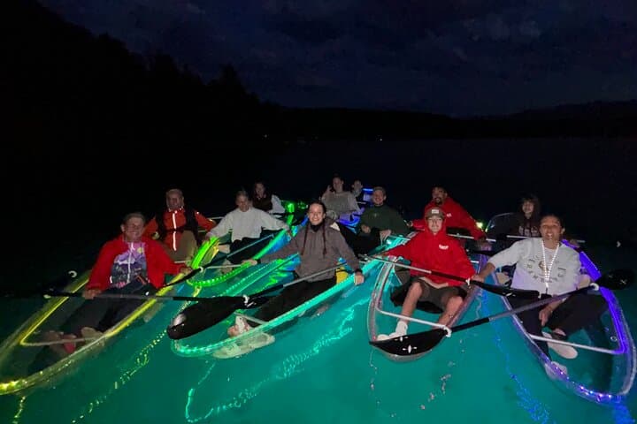 Illuminated Glass Kayak Sunset Tour on Whitefish Lake, MT photo 4