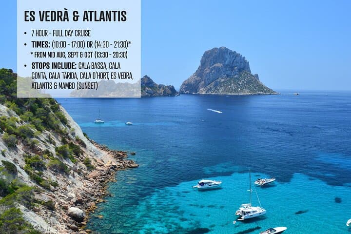 Private Coastal Es Vedra Cruise to Cala Conta, Cala Tarida & Sunset Views photo 2