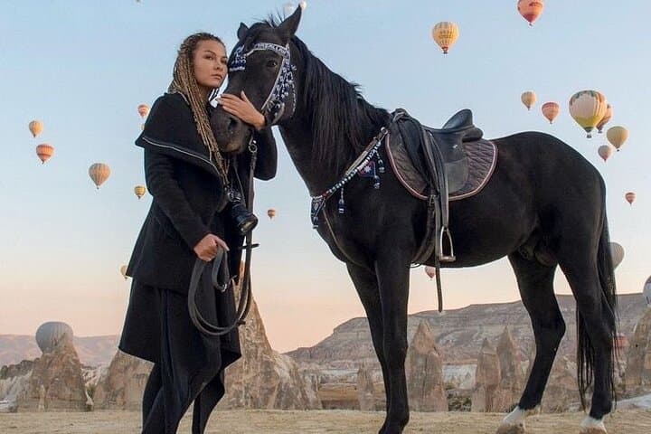 Sunset Horse Riding in Cappadocia — Ride Rose & Red Valleys with Balloon Views photo 4
