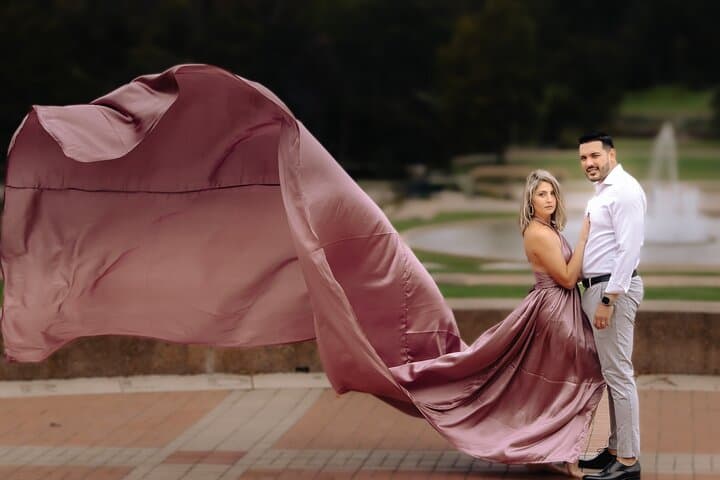 Flying Dress Photo Session in St. Louis — Forest Park, Winery & Covered Bridge photo 2