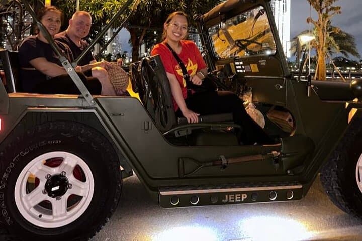 Saigon After Dark: Private Jeep Street-Food Tour and Rooftop Bar photo 1