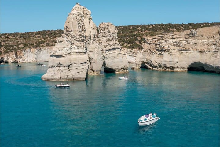 Private Boat Tour Around Milos: Kleftiko, Sarakiniko & Sykia Cave photo 2