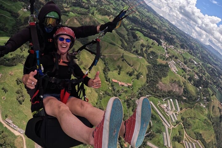 Paragliding Over Medellín: Tandem Flights from San Félix with GoPro