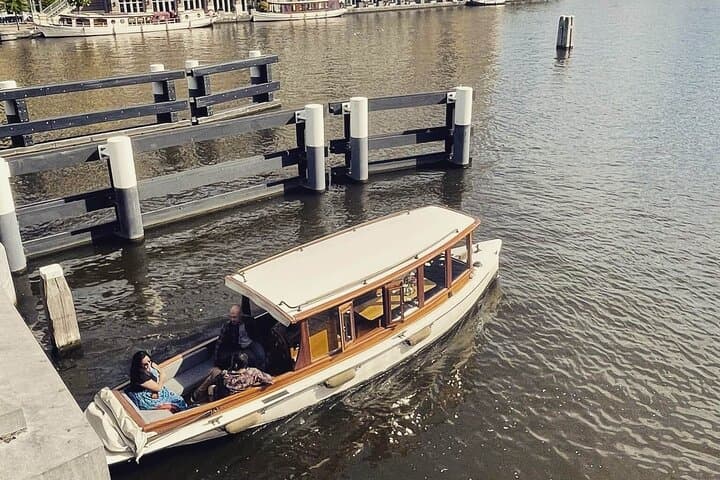 Romantic Private Amsterdam Canal Cruise 90-Min Evening Boat Tour with Welcome Drink photo 2