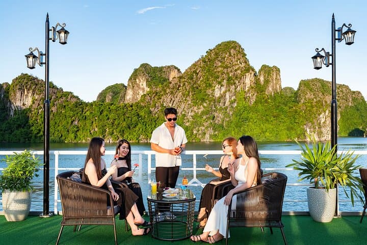 Halong Bay Luxury Day Cruise: Caves, Kayak, Beach & Jacuzzi photo 2