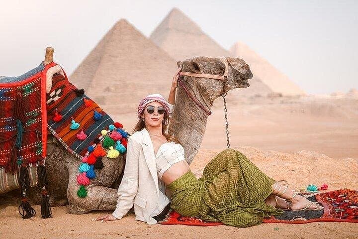 Giza Pyramids Photoshoot with Camel and Jumping Horse — Private Half-Day from Cairo photo 1