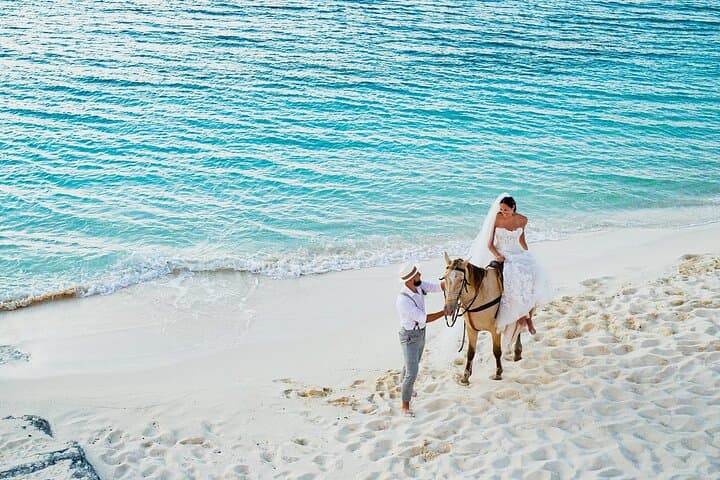 Private Beach & Ocean Horseback Ride in Providenciales — Ride into the Sea on Grace Bay