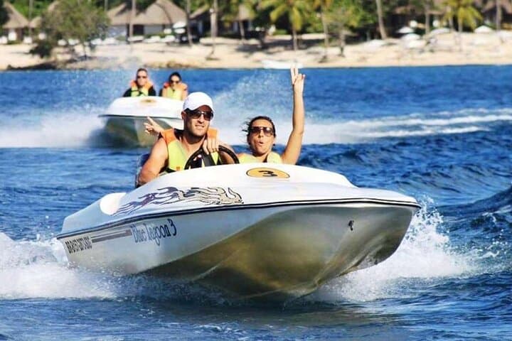 Punta Cana Speedboat Driving & Snorkel Tour to Coral Reef and Natural Pool