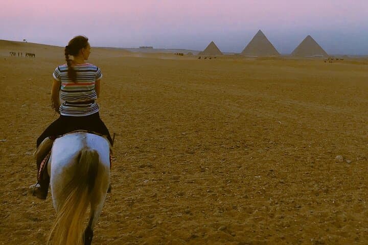 Sunrise Horseback Ride Around the Pyramids of Giza — Private Transfer & Drinks photo 1