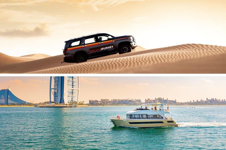 Dubai Red Dunes and Marina Yacht Cruise: Dune Bashing, Sandboarding & BBQ photo 1