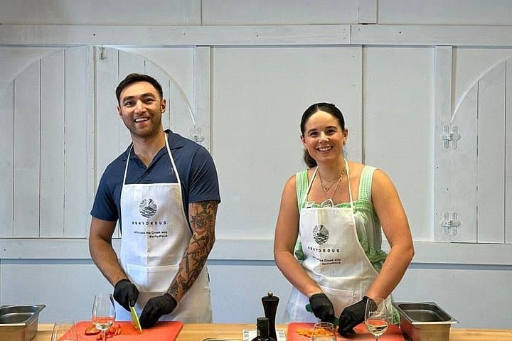 Santorini Private Cooking Class & Island Tour: Megalochori, Prophet Elias & Winery Experience photo 2